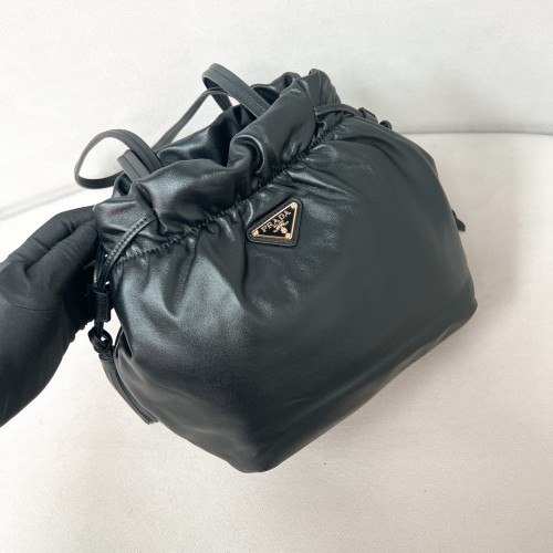 Nappa Leather Shoulder Bag“24*25*11CM”-089=