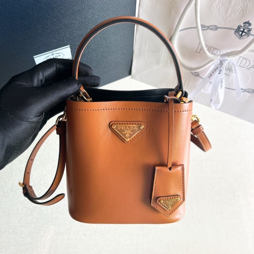 Small Leather Panier Bag“16*15*9.5CM”-0801=