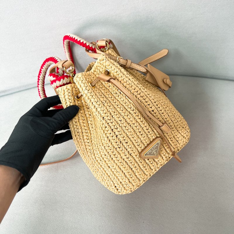 Crochet mini bucket bag“19.5*15.5*10CM”-089=