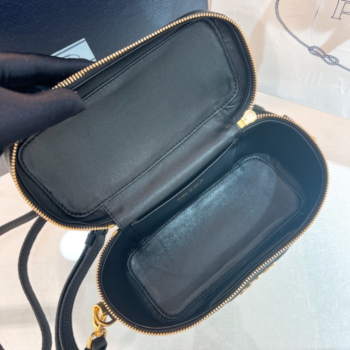 Mini Vanity Top Handle Bag“18*11.5*7.5CM”-089=