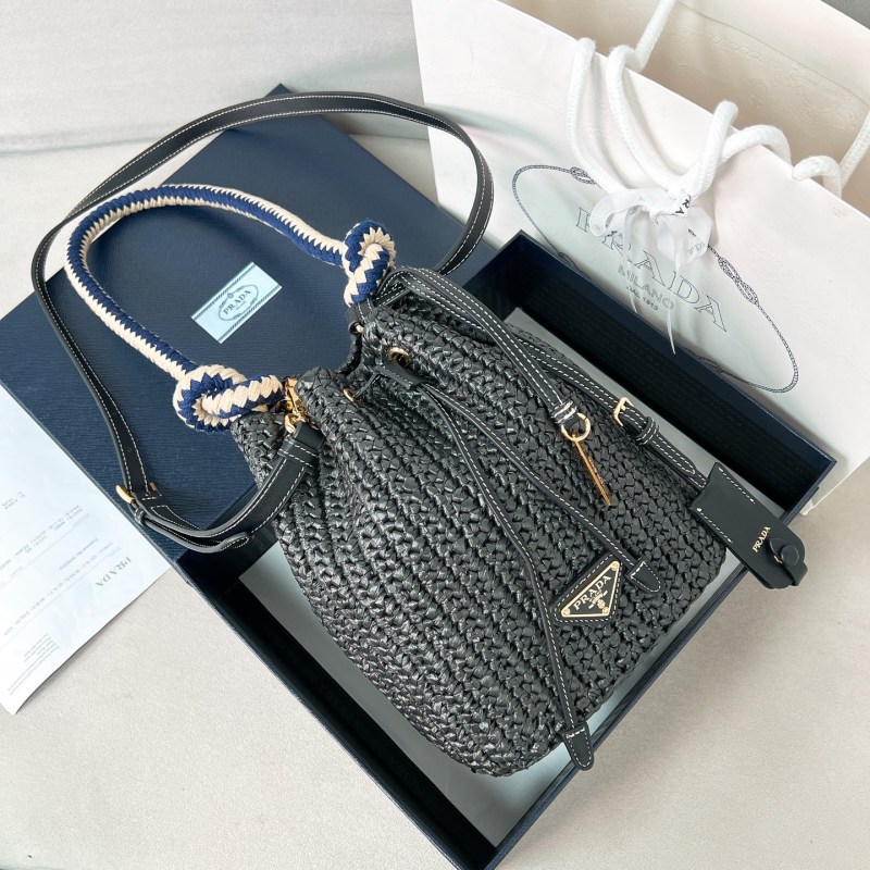 Crochet mini bucket bag“19.5*15.5*10CM”-089=