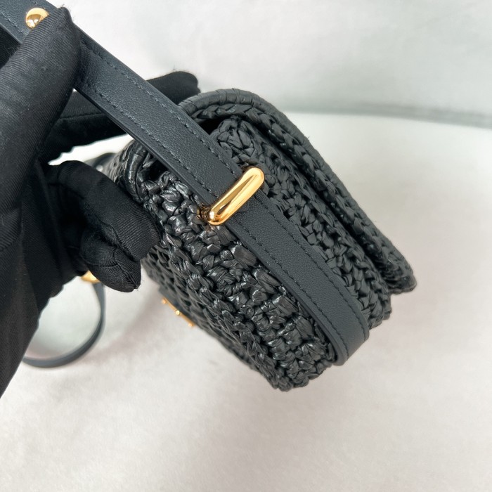 Raffia Shoulder Bag“16.5*12*5CM”-0811=
