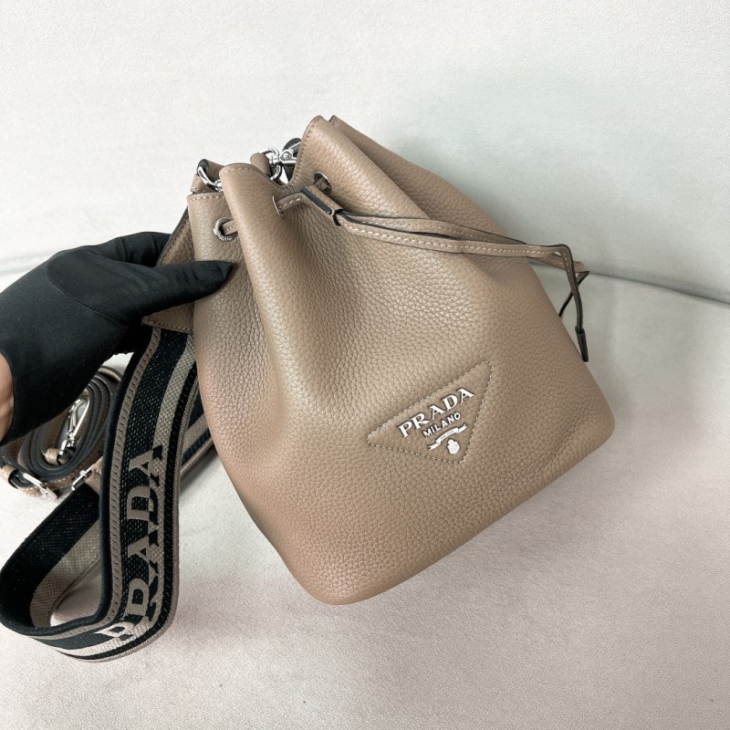 Cornflower Leather Bucket Bag“25*20*14CM”-0801=