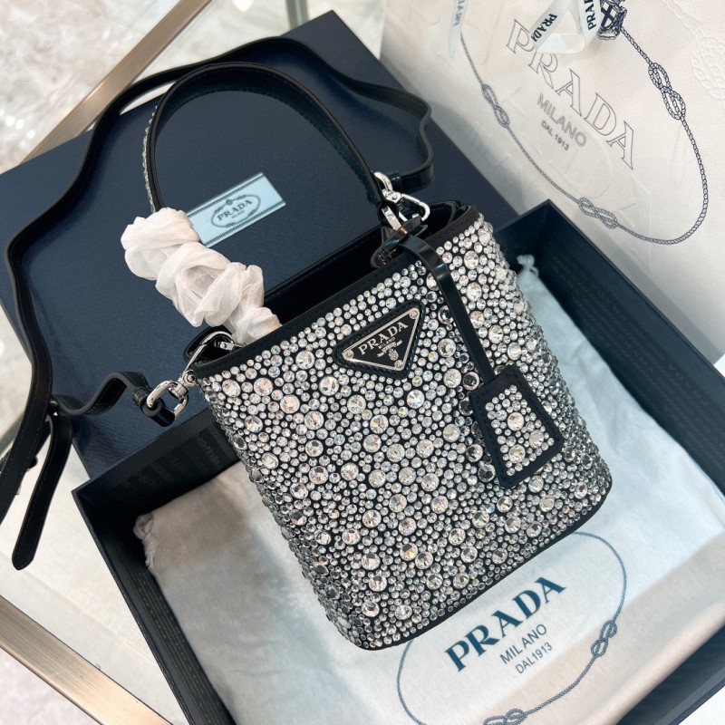 Panier Satin Bag With Crystals“16*15*9.5CM”-0811=