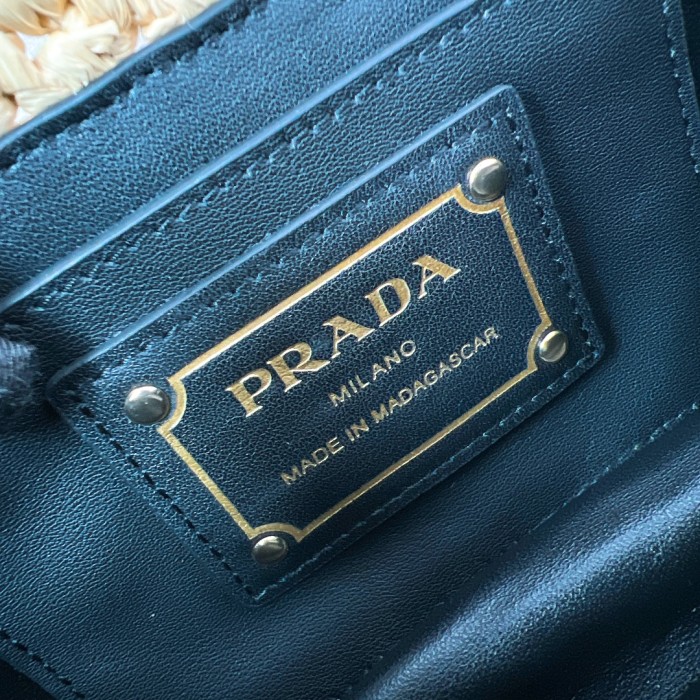 Logo-embroidered Woven Shoulder Bag“20*13*7CM”-089=