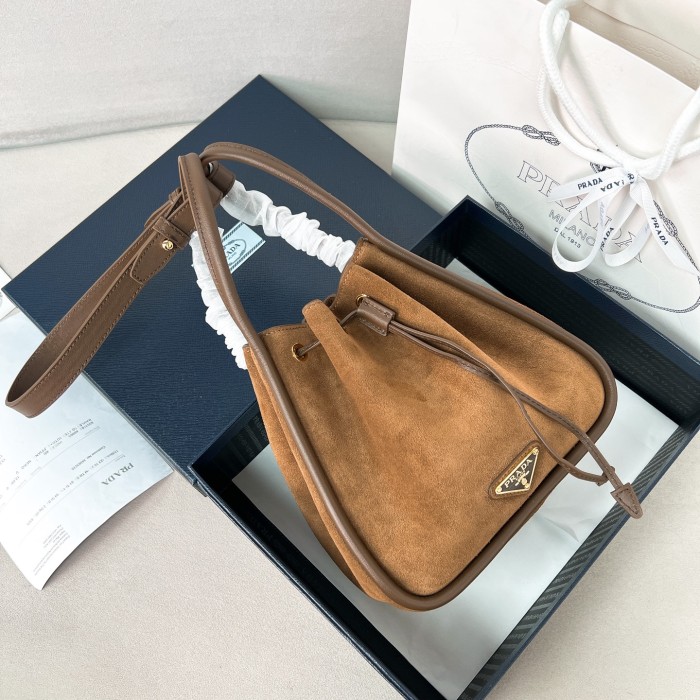 Darling Suede Mini Bucket Bag“22*21*10.5CM”-0801=