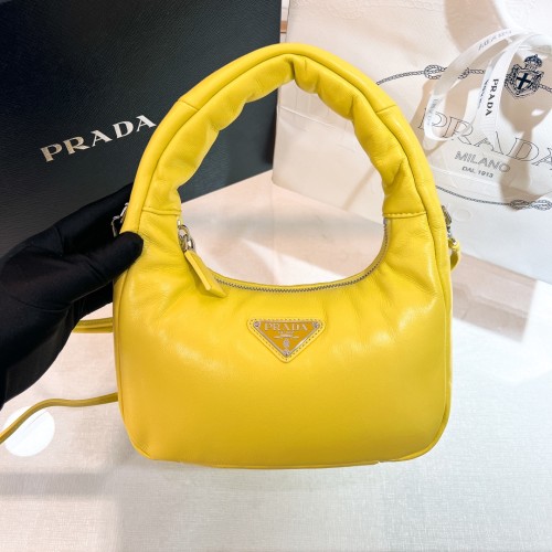 Mini Padded Leather Shoulder Bag“21*12.5*6.5CM”-087=