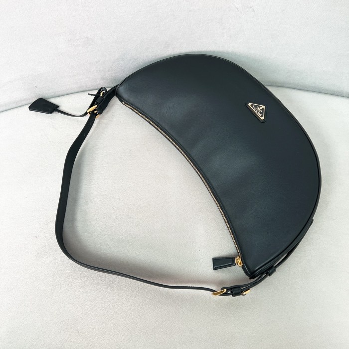 Demi-lune Large Leather Shoulder Bag“42*19.5*8.5CM”-0801=