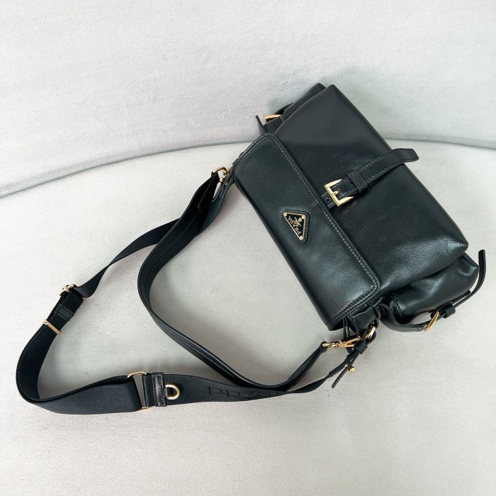 Explore nappa leather shoulder bag with flap“30*14*10CM”-0801=