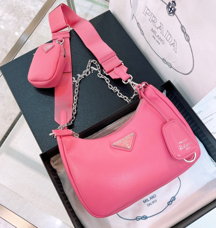 Re-Edition 2005 Leather Bag“22*18*6.5CM”-088=