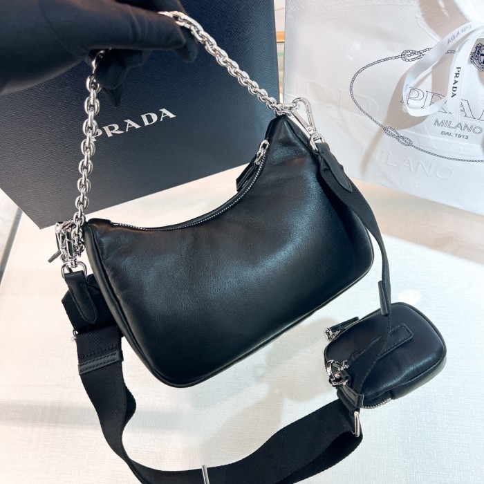 Re-Edition 2005 Leather Bag“22*18*6.5CM”-088=