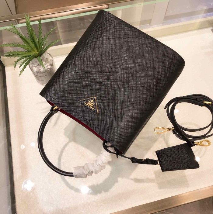 Saffiano Leather Panier Bag“22*23*13CM”-0011=