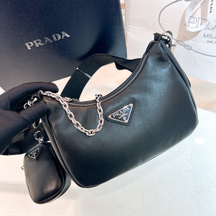 Re-Edition 2005 Leather Bag“22*18*6.5CM”-088=