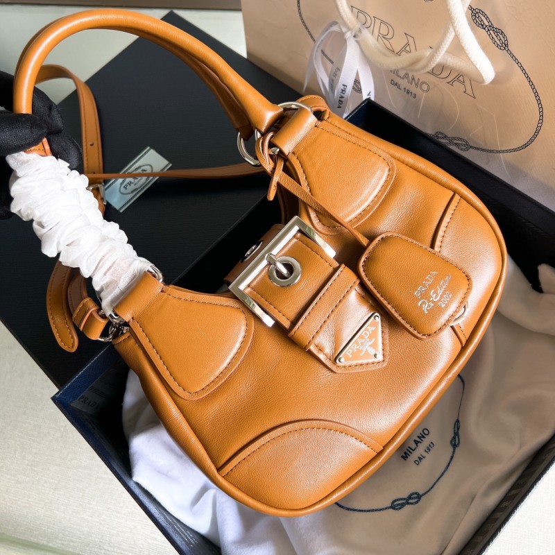 Moon Padded Nappa Leather Shoulder Bag“22.5*17.5*12CM”-0011=