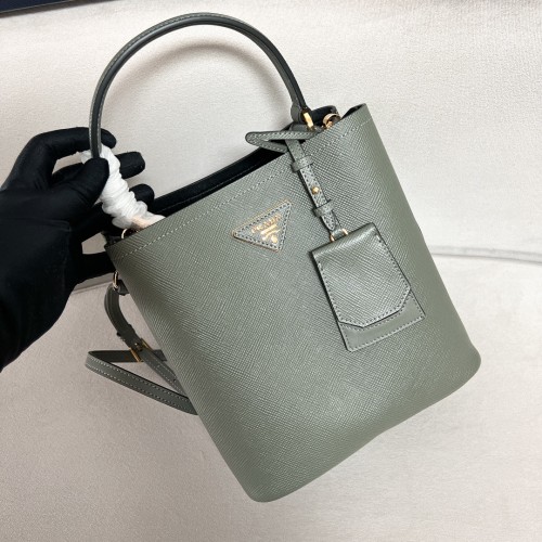 Saffiano Leather Panier Bag“22*23*13CM”-0011=