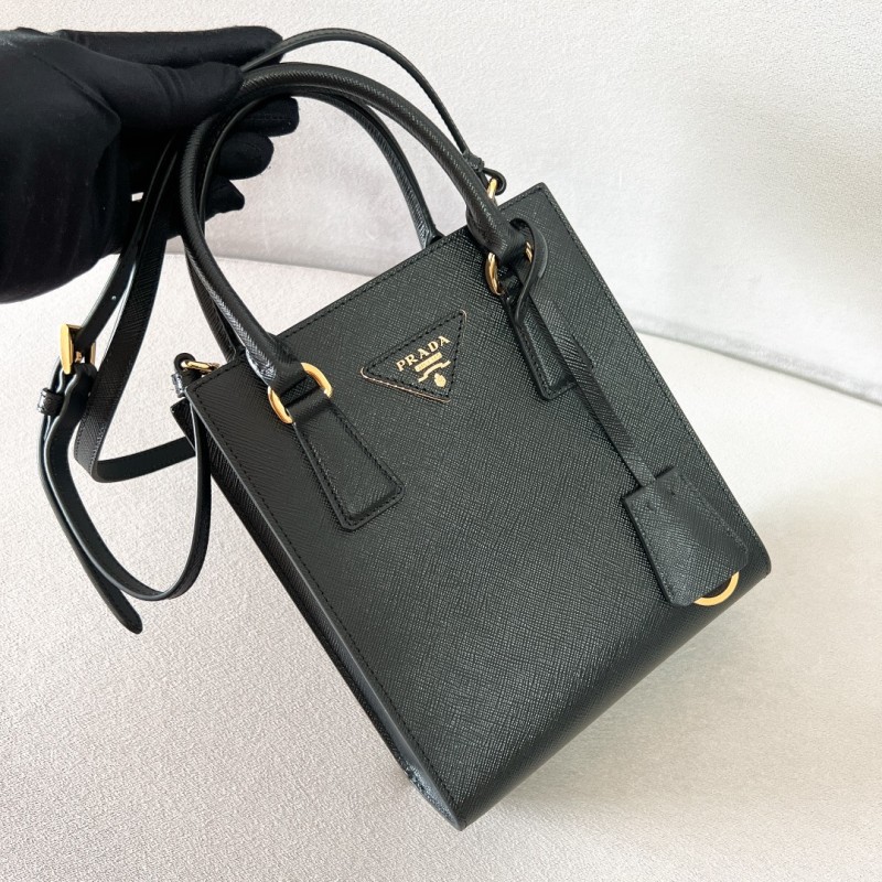 Saffiano Leather Tote Bag“19*17*6CM”-089=