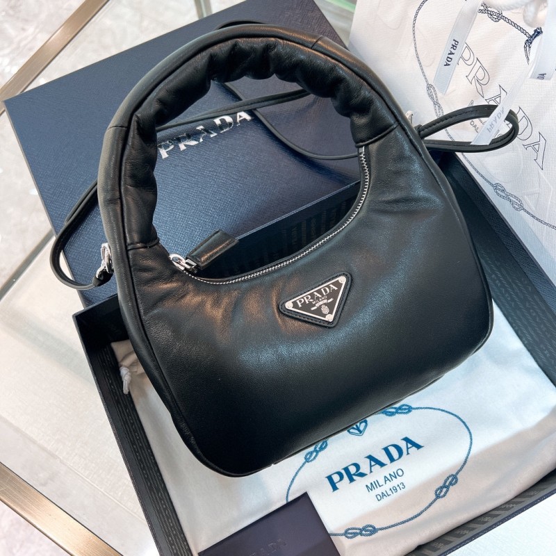Mini Padded Leather Shoulder Bag“21*12.5*6.5CM”-087=