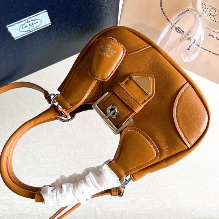 Moon Padded Nappa Leather Shoulder Bag“22.5*17.5*12CM”-0011=