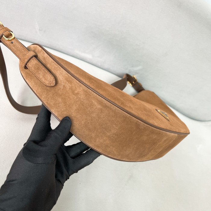 Demi-lune Large suede Shoulder Bag“42*19.5*8.5CM”-801=