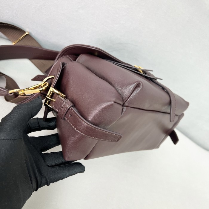 Explore nappa leather shoulder bag with flap“30*14*10CM”-0801=