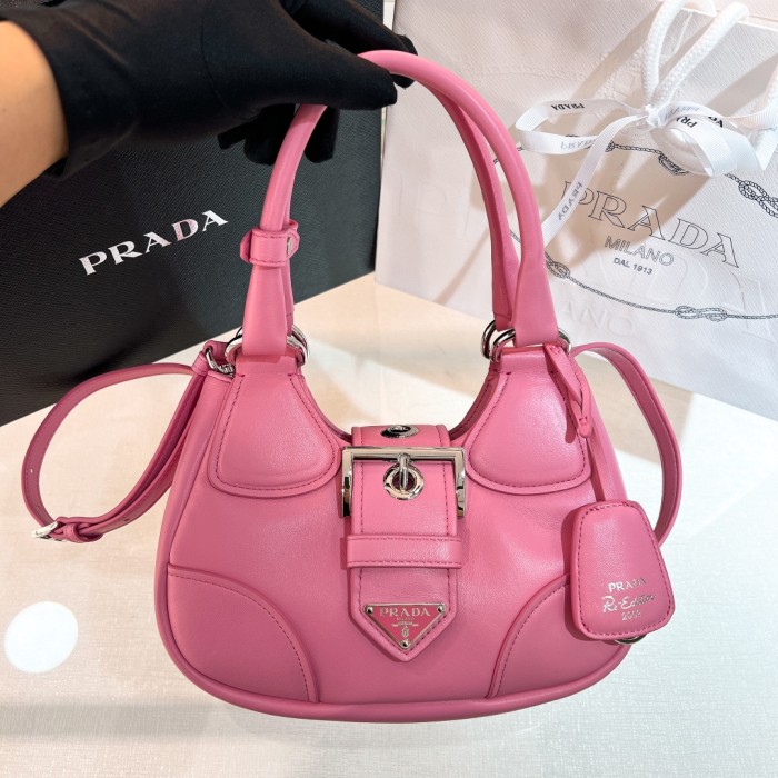 Moon Padded Nappa Leather Shoulder Bag“22.5*17.5*12CM”-0011=