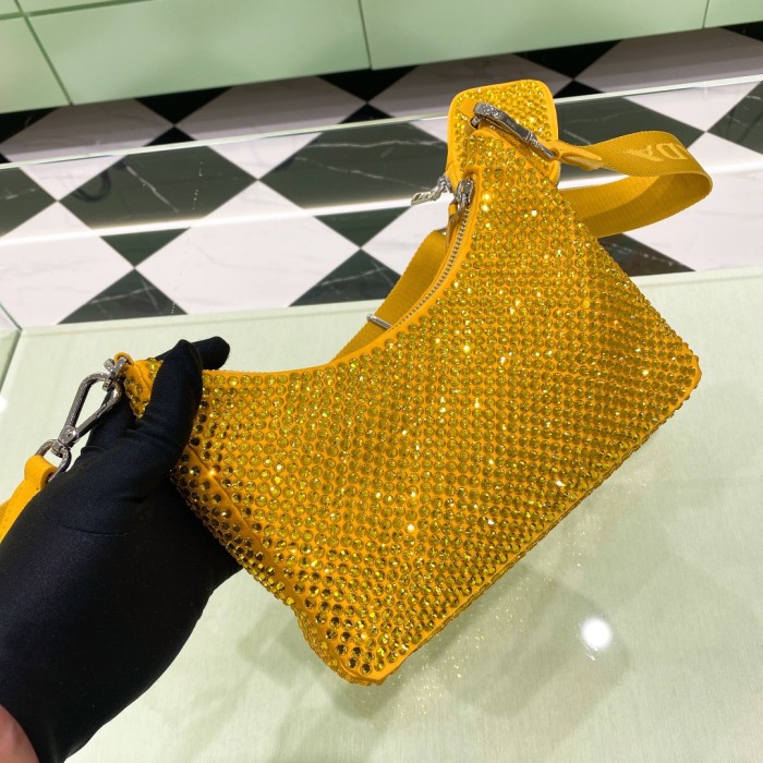 Re-Nylon Sequinned Mini Bag“22*18*6.5CM”-088=