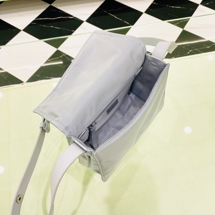 Padded Re-Nylon Shoulder Bag“23*16*11CM”-088=