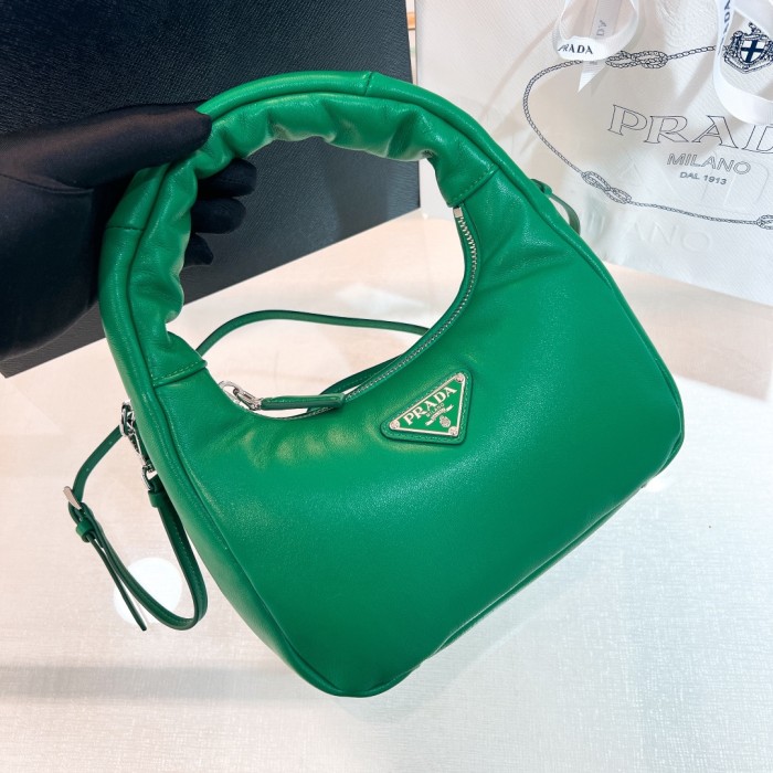 Mini Padded Leather Shoulder Bag“21*12.5*6.5CM”-087=