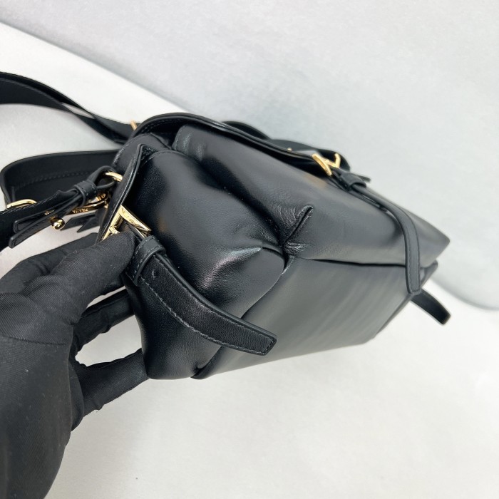 Explore nappa leather shoulder bag with flap“30*14*10CM”-0801=