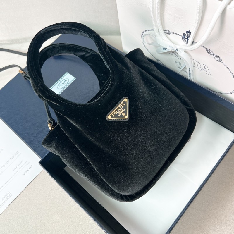 Mini Padded Velvet Tote Bag“18*15.5*10CM”-088=