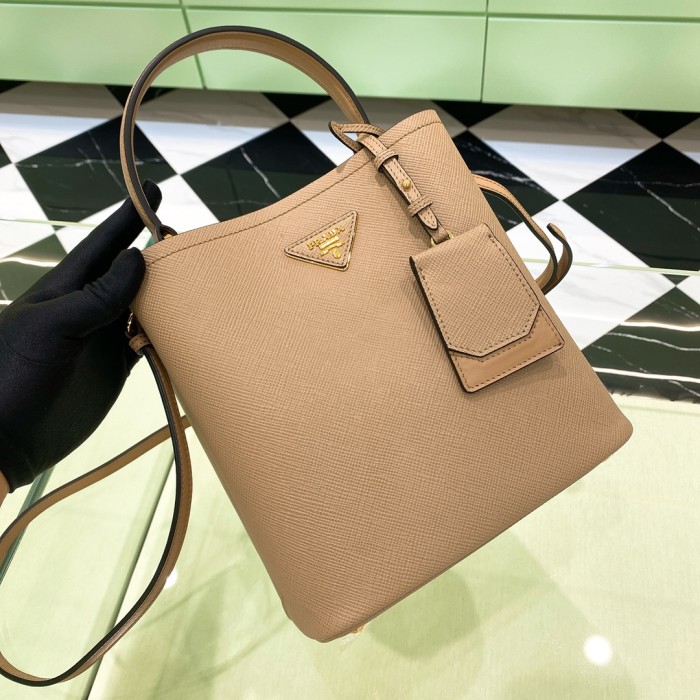 Saffiano Leather Panier Bag“22*23*13CM”-0011=