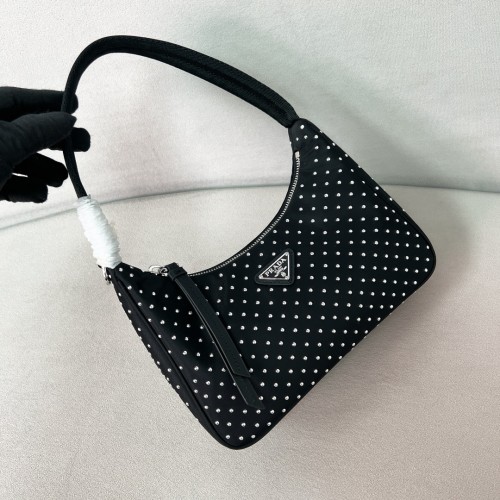 Studded Re-Nylon MiniBag“22*17*6CM”-005=