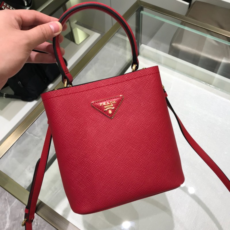 Small Saffiano LeatherPrada Panier Bag“18*17*10.5CM”-0001=