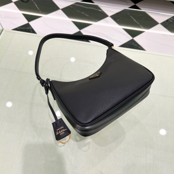 Re-Edition Saffiano Leather Bag“22*18*6CM”-088=
