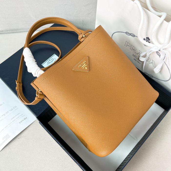 Saffiano Leather Panier Bag“22*23*13CM”-0011=