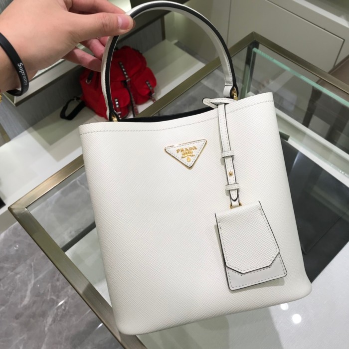 Saffiano Leather Panier Bag“22*23*13CM”-0011=