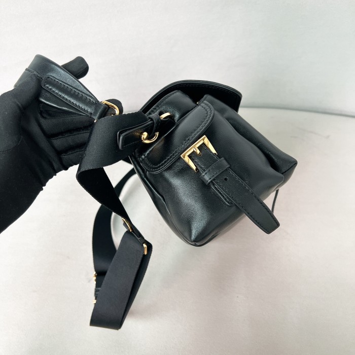Explore nappa leather shoulder bag with flap“30*14*10CM”-0801=