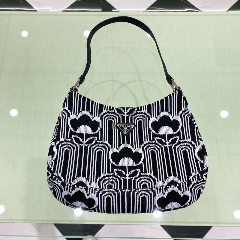 Cleo Jacquard-Knit Shoulder Bag“27*22*6CM”-086=
