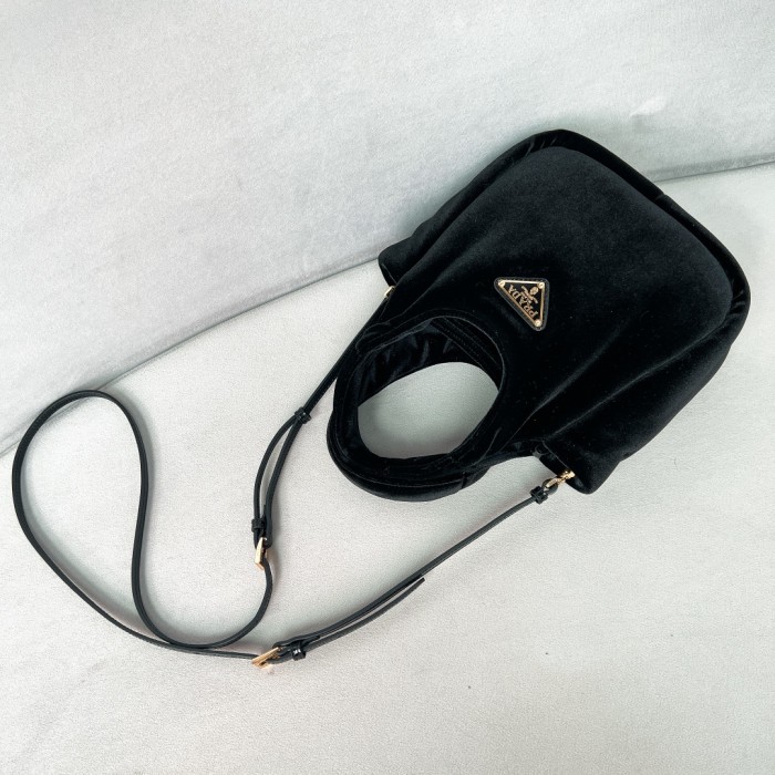 Mini Padded Velvet Tote Bag“18*15.5*10CM”-088=