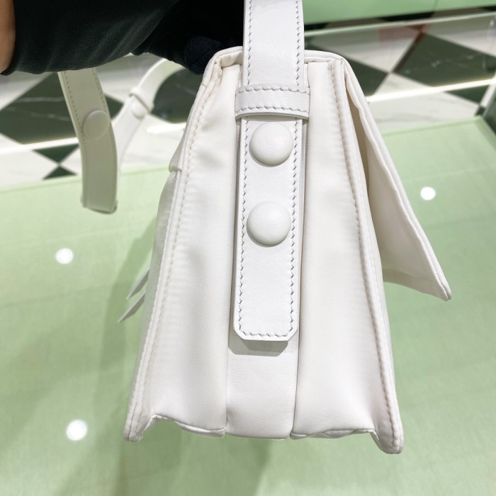 Padded Re-Nylon Shoulder Bag“23*16*11CM”-088=
