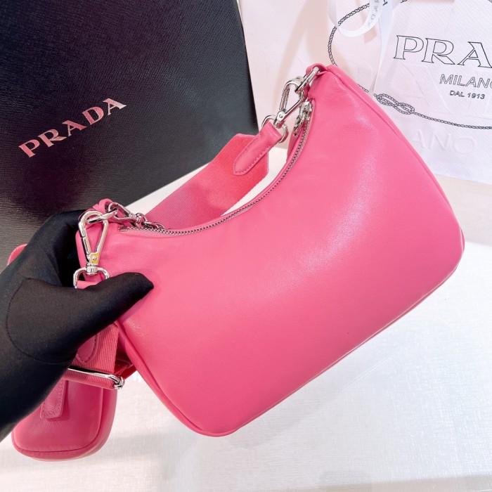 Re-Edition 2005 Leather Bag“22*18*6.5CM”-088=