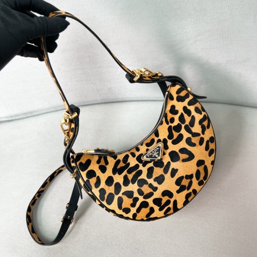 Honey Prada Re-edition Printed Leather Mini-Bag“22.5*18.5*6CM”-089=
