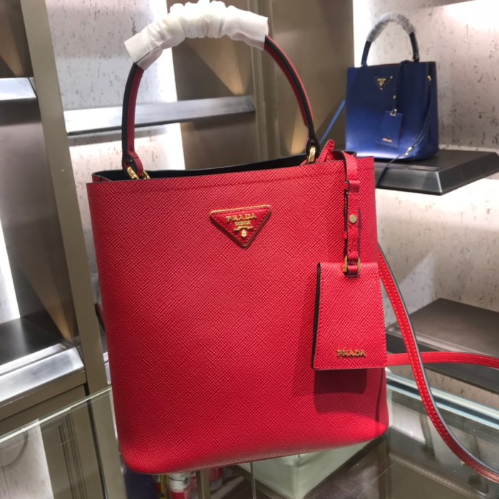 Saffiano Leather Panier Bag“22*23*13CM”-0011=