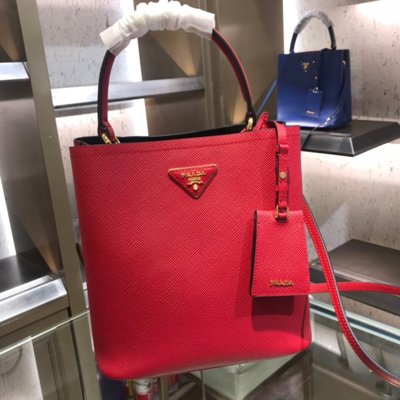 Saffiano Leather Panier Bag“22*23*13CM”-0011=