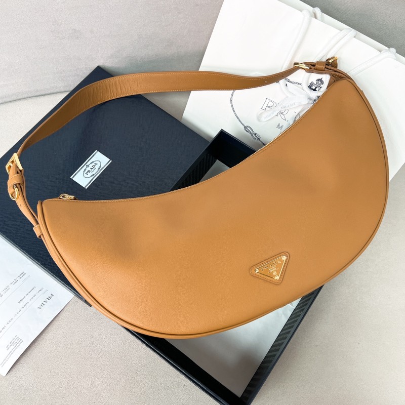Demi-lune Large Leather Shoulder Bag“42*19.5*8.5CM”-0801=