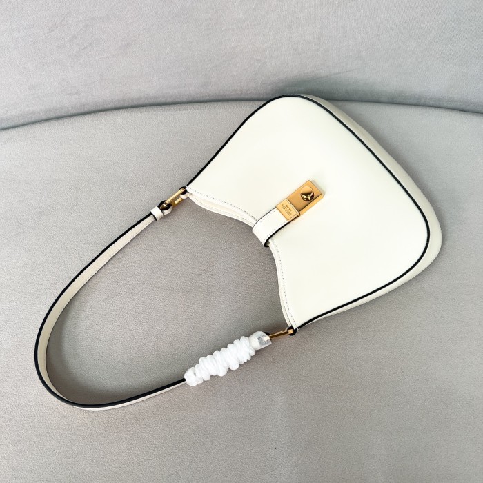 Cleo Brushed Leather Shoulder Bag“23*21*10CM”-088=