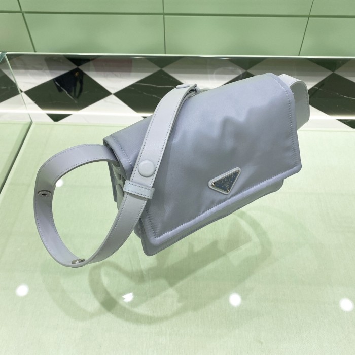 Padded Re-Nylon Shoulder Bag“23*16*11CM”-088=