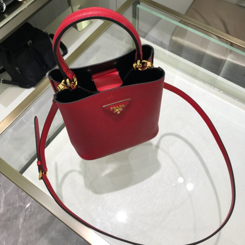 Small Saffiano LeatherPrada Panier Bag“18*17*10.5CM”-0001=
