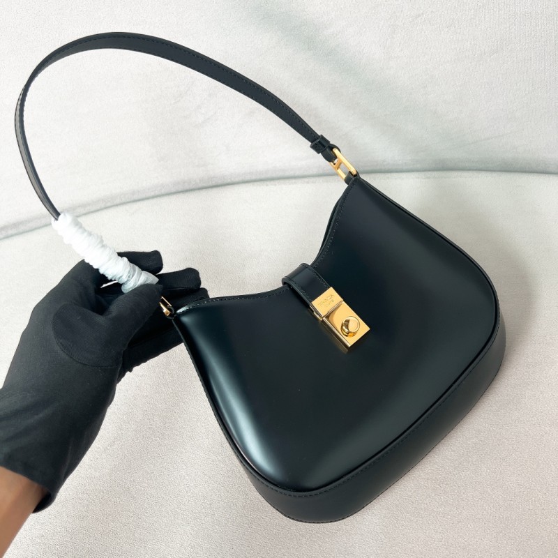 Cleo Brushed Leather Shoulder Bag“23*21*10CM”-088=