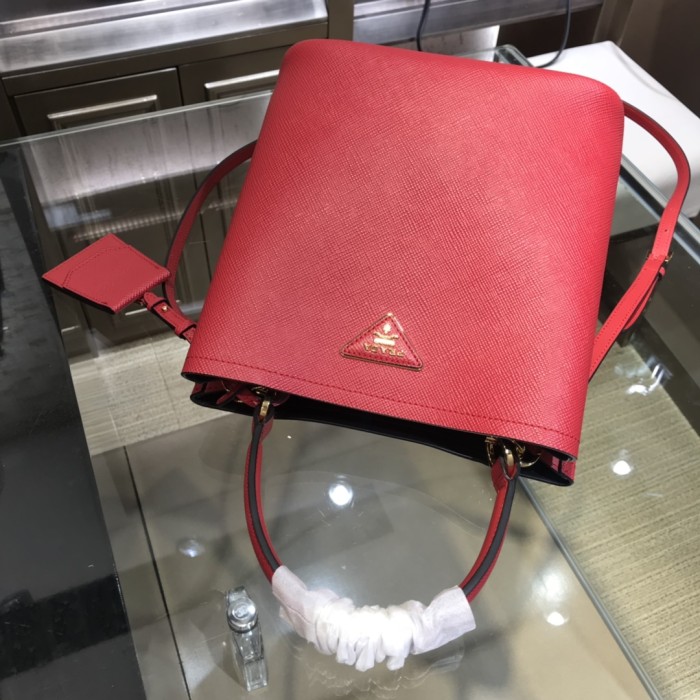 Saffiano Leather Panier Bag“22*23*13CM”-0011=